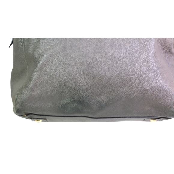 ROOMY Mulberry MUSHROOM GRAY GENUINE LEATHER ZIP TOP SHOULDER BAG HANDBAG PURSE - Picture 5 of 16